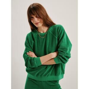 Suzie Kondi The Samos Oversized Sweatshirt in Terry in clover green sz L